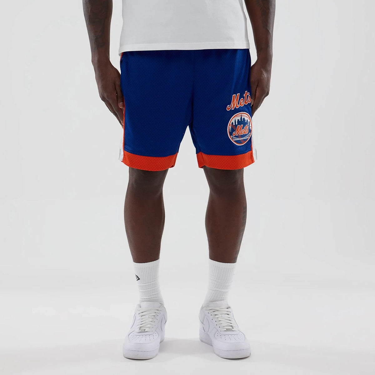New York Mets MLB Blue Mesh Shorts-zelvios