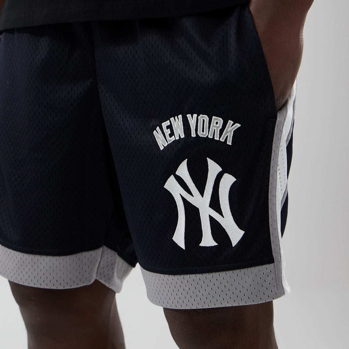 New York Yankees MLB Navy Mesh Shorts-zelvios