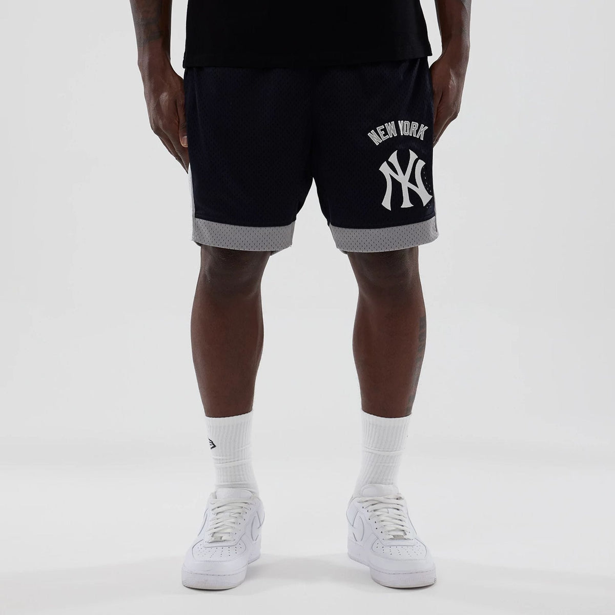 New York Yankees MLB Navy Mesh Shorts-zelvios