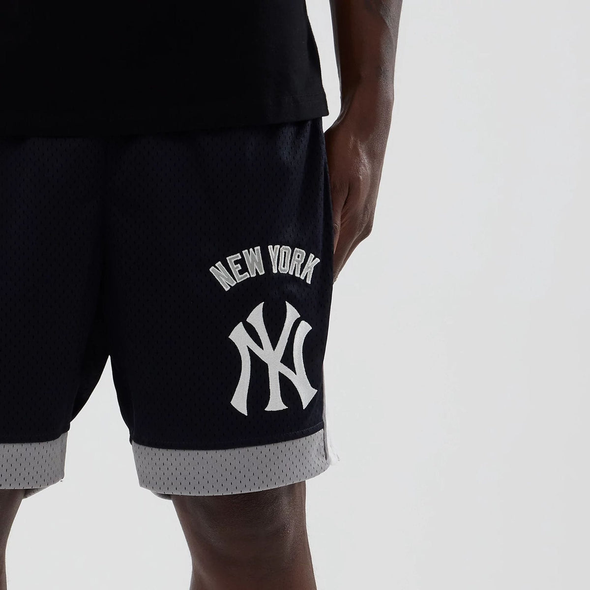 New York Yankees MLB Navy Mesh Shorts-zelvios