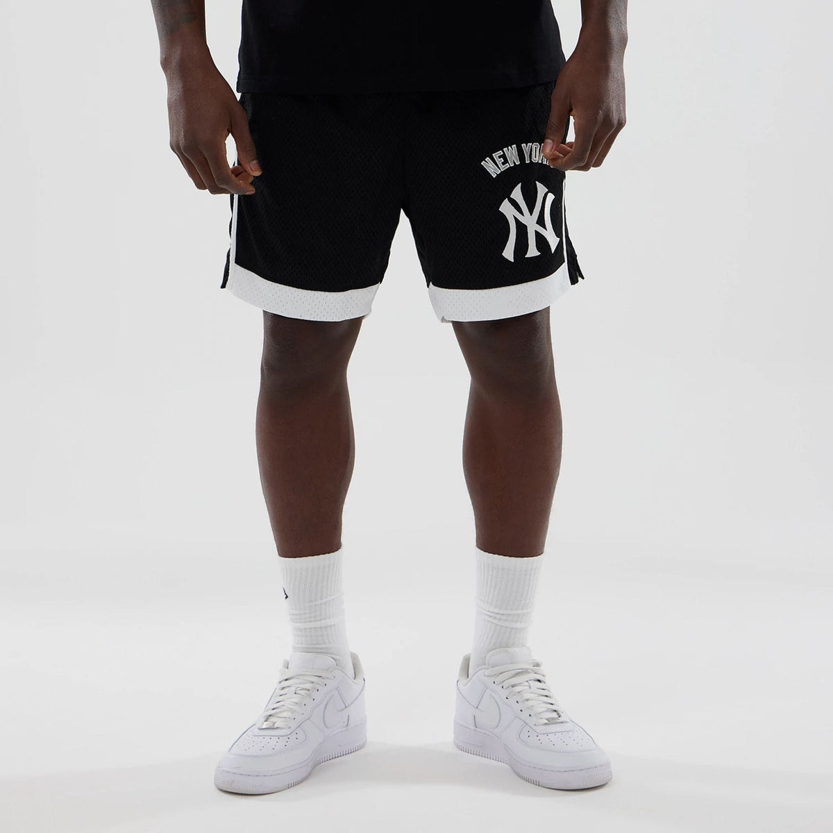 New York Yankees MLB Black Mesh Shorts-zelvios