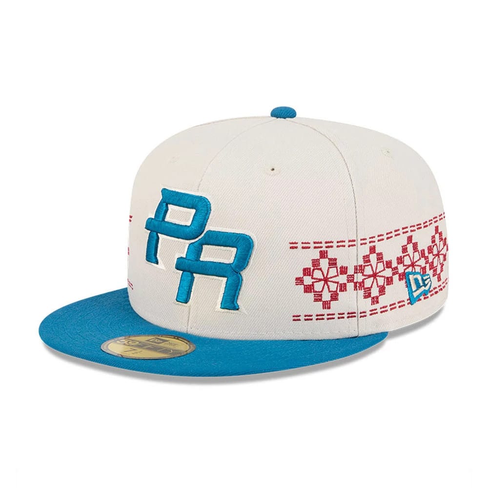 Puerto Rico WBC Latin Embroidery Light Beige 59FIFTY Fitted Cap-zelvios