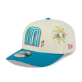 Mexico WBC Latin Embroidery White 9SEVENTY Stretch Snap Adjustable Cap-zelvios