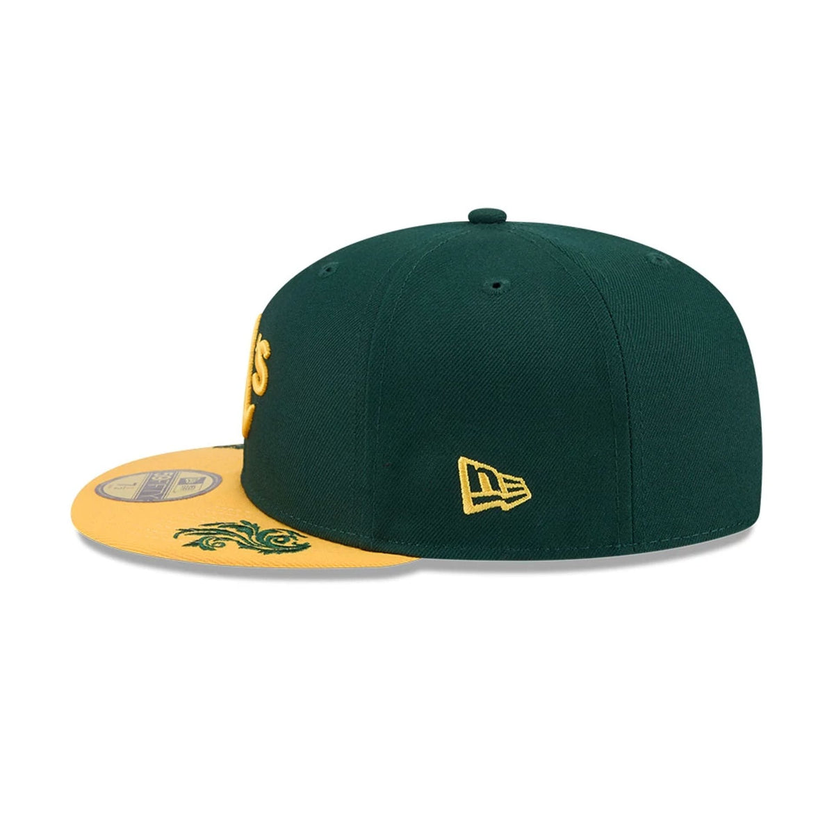 Athletics MLB Script Dark Green 59FIFTY Fitted Cap-zelvios