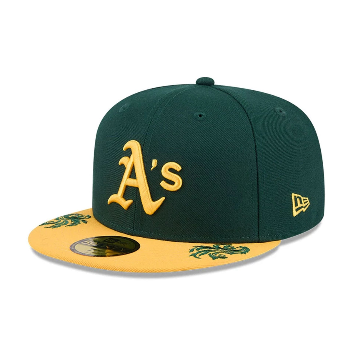 Athletics MLB Script Dark Green 59FIFTY Fitted Cap-zelvios
