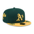 Athletics MLB Script Dark Green 59FIFTY Fitted Cap-zelvios