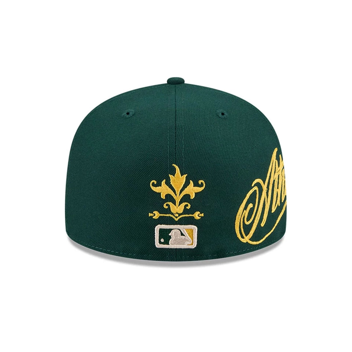 Athletics MLB Script Dark Green 59FIFTY Fitted Cap-zelvios