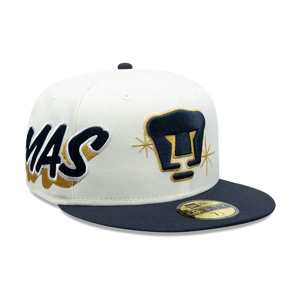 Pumas Unam Liga MX White 59FIFTY Fitted Cap-zelvios