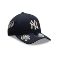 New York Yankees MLB Script Navy 9FORTY M-Crown A-Frame Adjustable Cap-zelvios