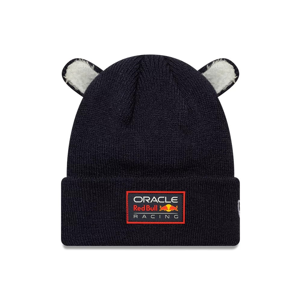 Red Bull Racing Toddler Ears Dark Blue Cuff Knit Beanie Hat-zelvios