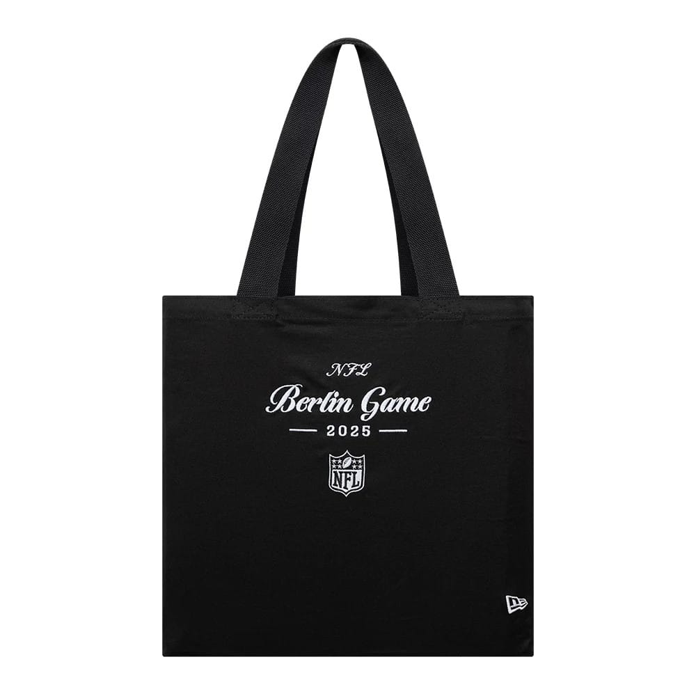 Shield Logo NFL Berlin Game 2025 Black Tote Bag-zelvios