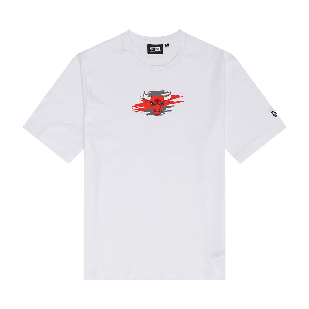 Chicago Bulls NBA Paint Graphic White T-Shirt-zelvios