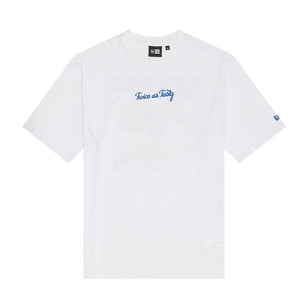 New Era Food Graphic White Oversized T-Shirt-zelvios
