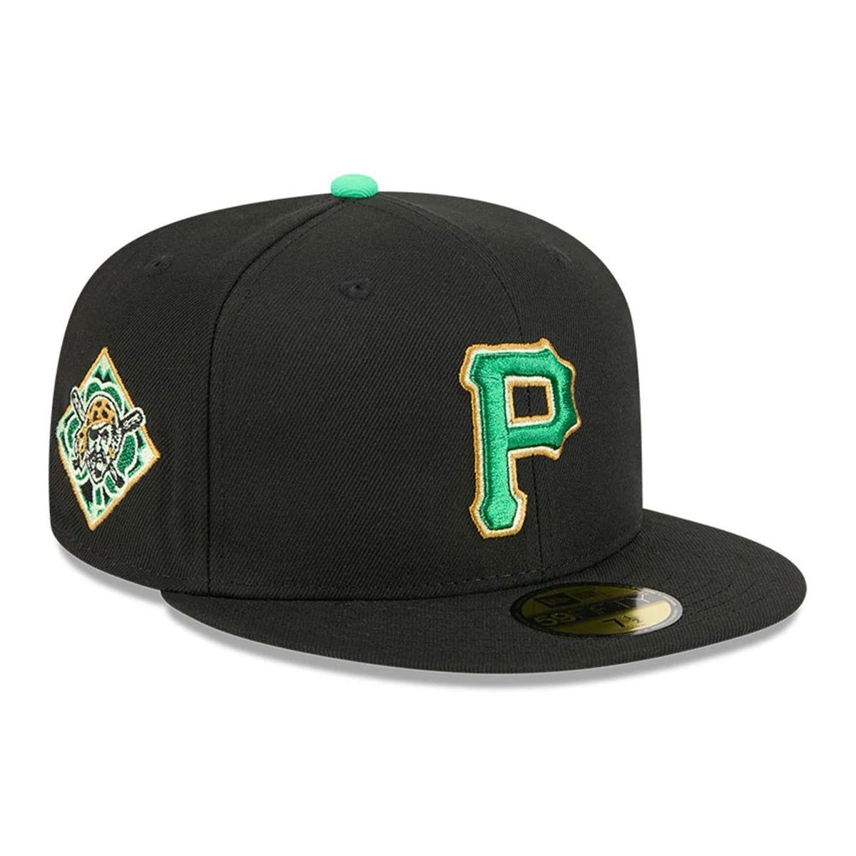 Pittsburgh Pirates MLB Saint Patrick's Day Black 59FIFTY Fitted Cap-zelvios