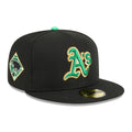 Athletics MLB Saint Patrick's Day Black 59FIFTY Fitted Cap-zelvios