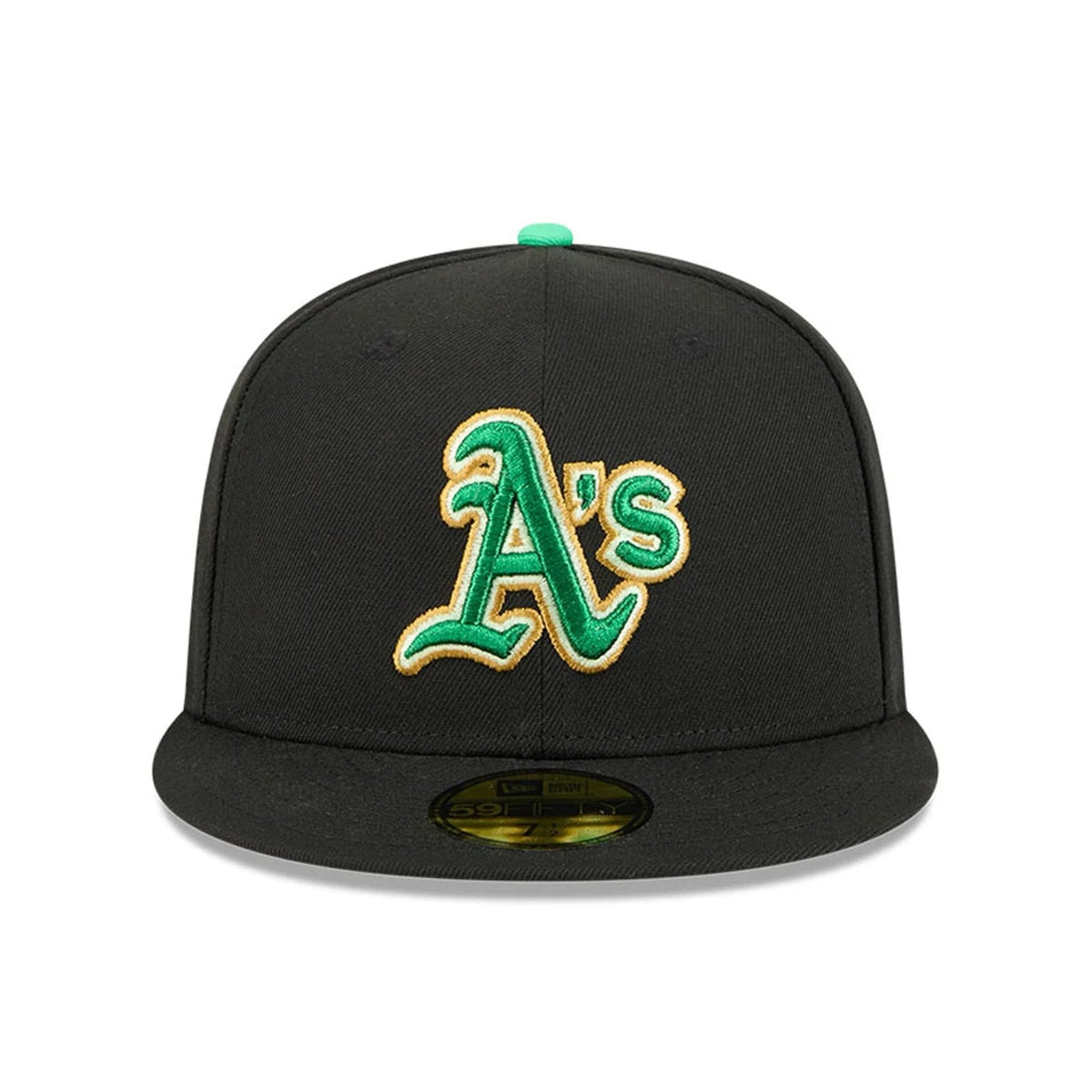 Athletics MLB Saint Patrick's Day Black 59FIFTY Fitted Cap-zelvios