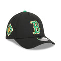 Red Sox MLB Saint Patrick's Day Black 39THIRTY M-Crown A-Frame Stretch Fit Cap-zelvios