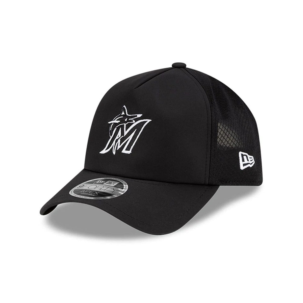 Miami Marlins MLB Batting Practice 2026 Black 9FORTY Apex Adjustable Cap-zelvios