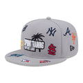 Grapefruit League Logo MLB Scattered Grey 9FIFTY Snapback Adjustable Cap-kentox