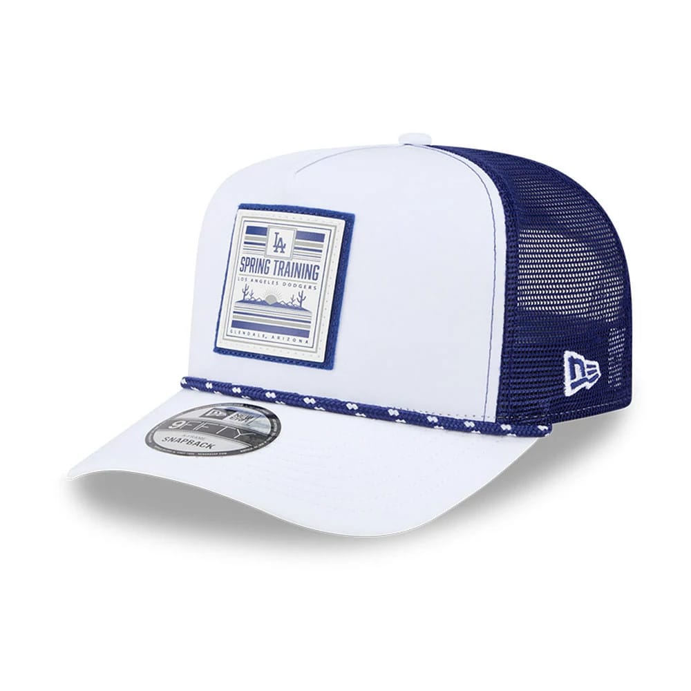 LA Dodgers MLB Lines White 9FIFTY A-Frame Snapback Adjustable Cap-zelvios