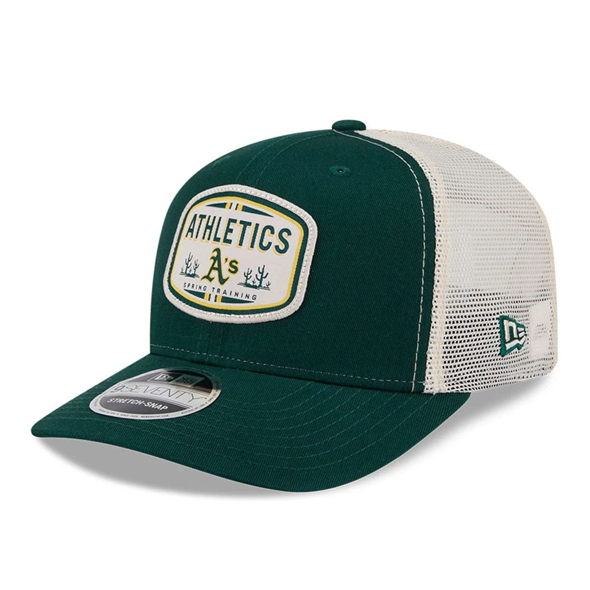 Athletics MLB Patch Dark Green 9SEVENTY Stretch Snap Adjustable Cap-zelvios
