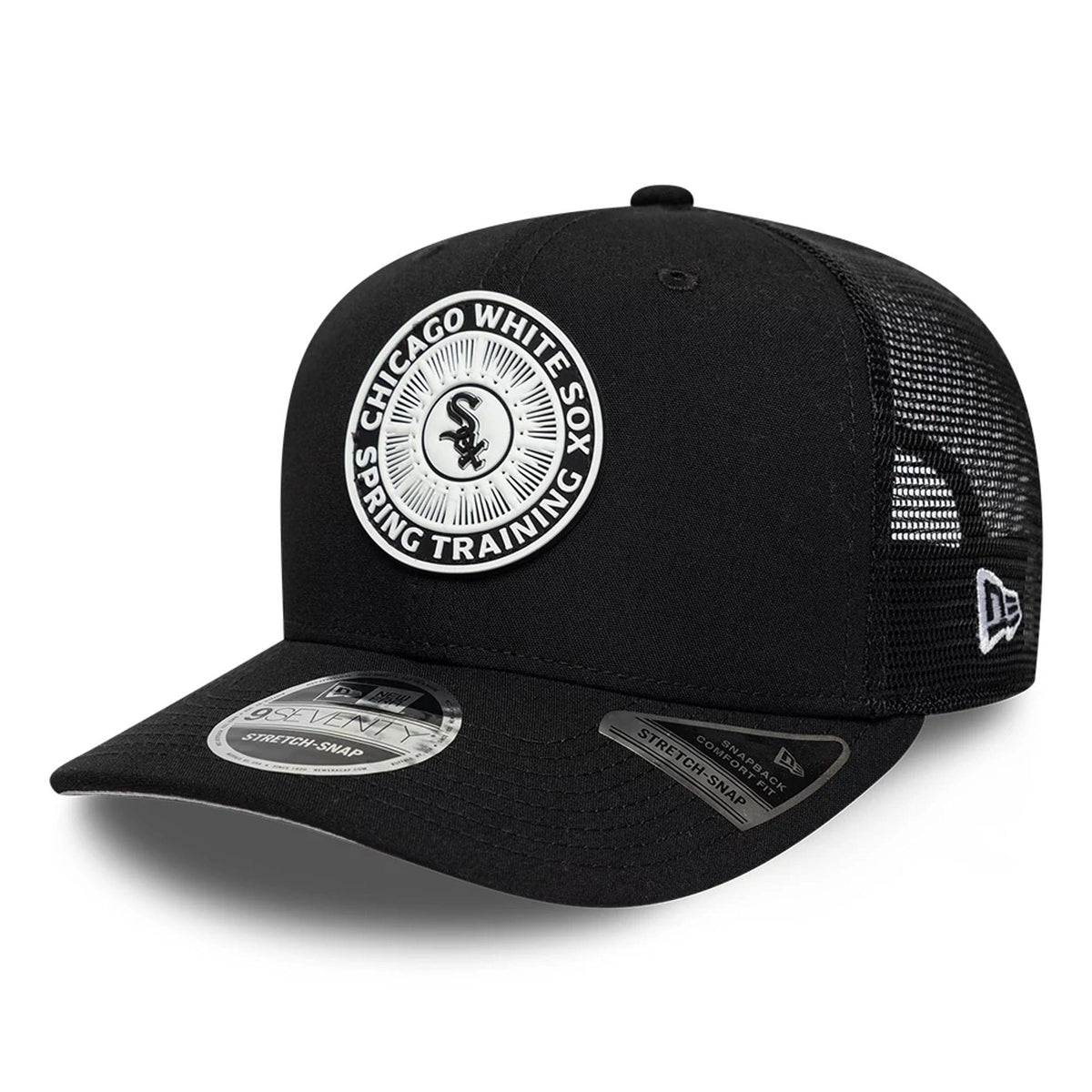 Chicago White Sox MLB Circles Black 9SEVENTY Stretch Snap Adjustable Cap-zelvios