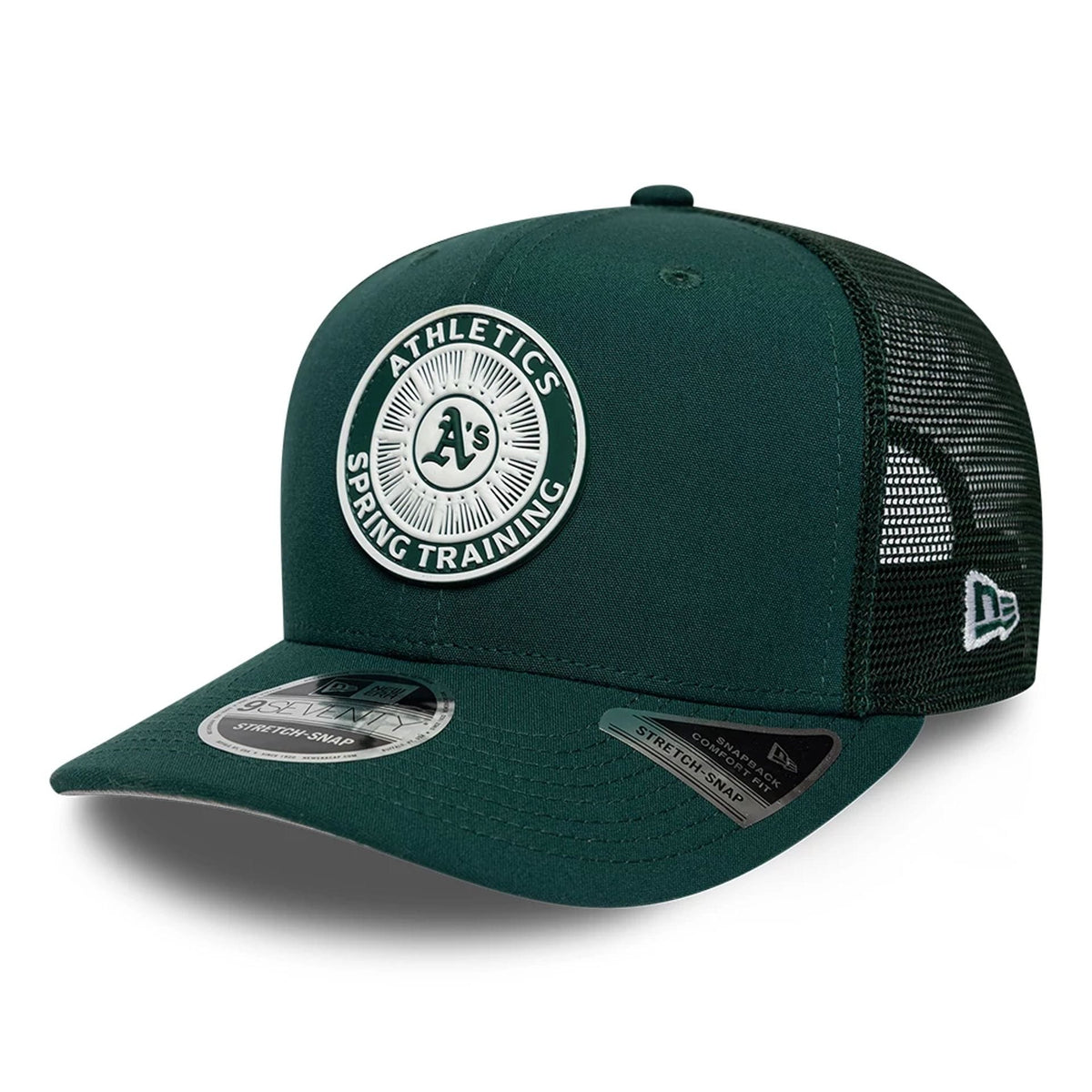 Athletics MLB Circles Dark Green 9SEVENTY Stretch Snap Adjustable Cap-zelvios