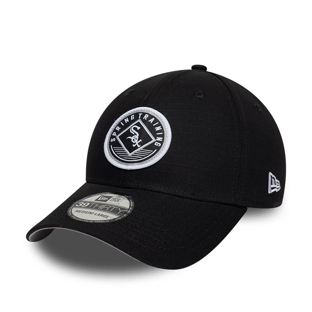 Chicago White Sox MLB Ripstop Black 39THIRTY Stretch Fit Cap-zelvios