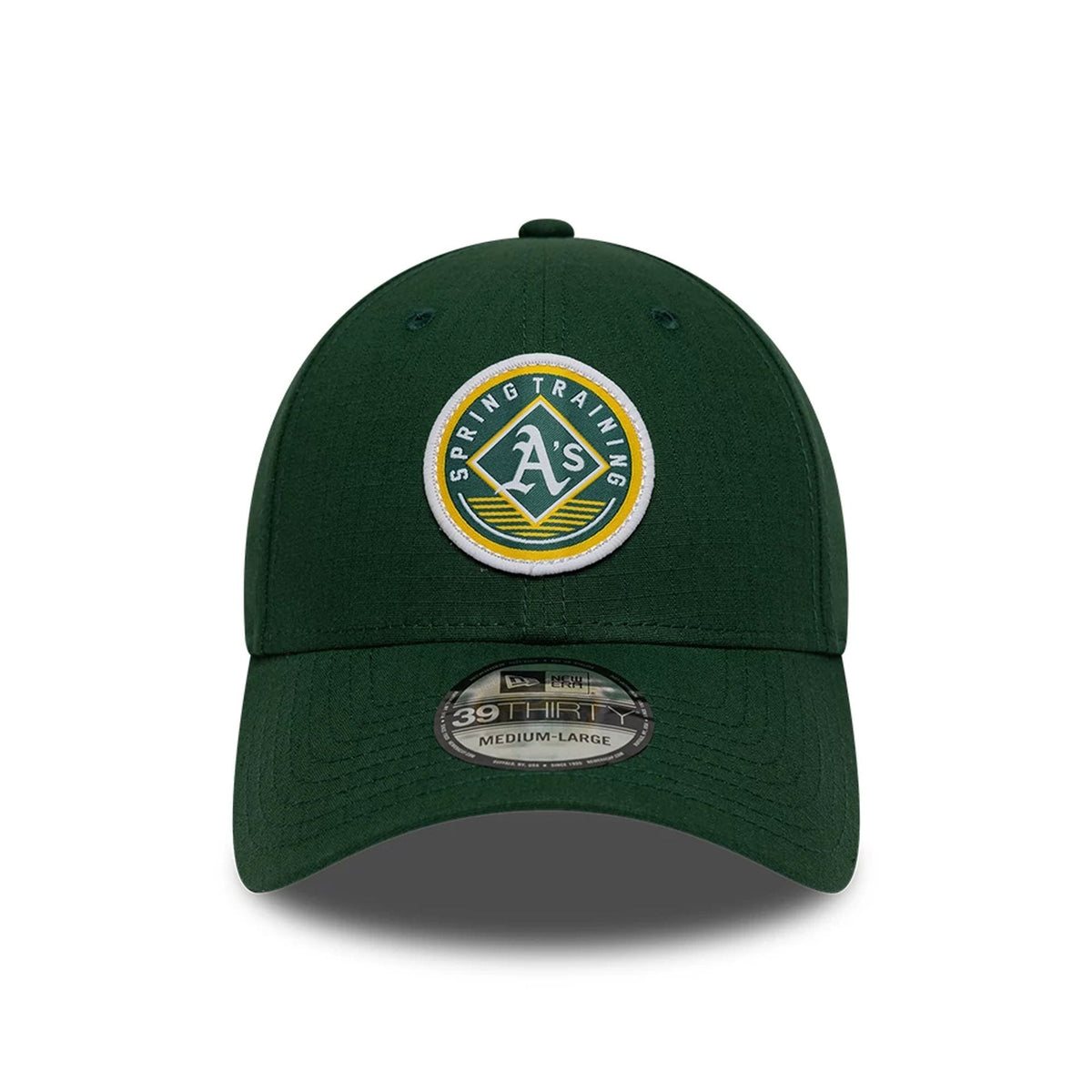 Athletics MLB Ripstop Dark Green 39THIRTY Stretch Fit Cap-zelvios