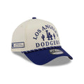 LA Dodgers MLB Rope Cream 9FORTY A-Frame Adjustable Cap-zelvios