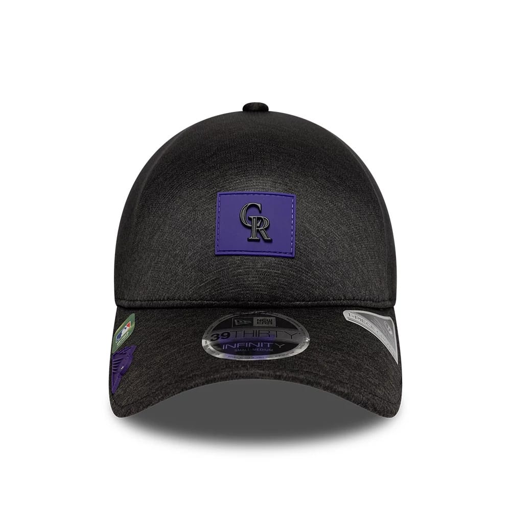 Colorado Rockies MLB Clubhouse Black 39THIRTY Infinity Stretch Fit Cap-kentox