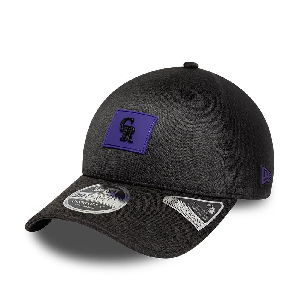 Colorado Rockies MLB Clubhouse Black 39THIRTY Infinity Stretch Fit Cap-kentox