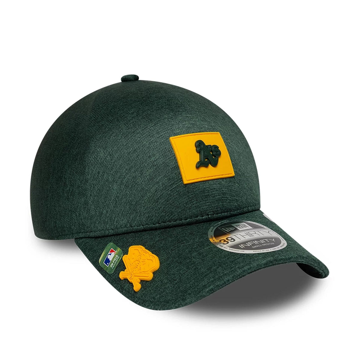 Athletics MLB Clubhouse Dark Green 39THIRTY Infinity Stretch Fit Cap-zelvios