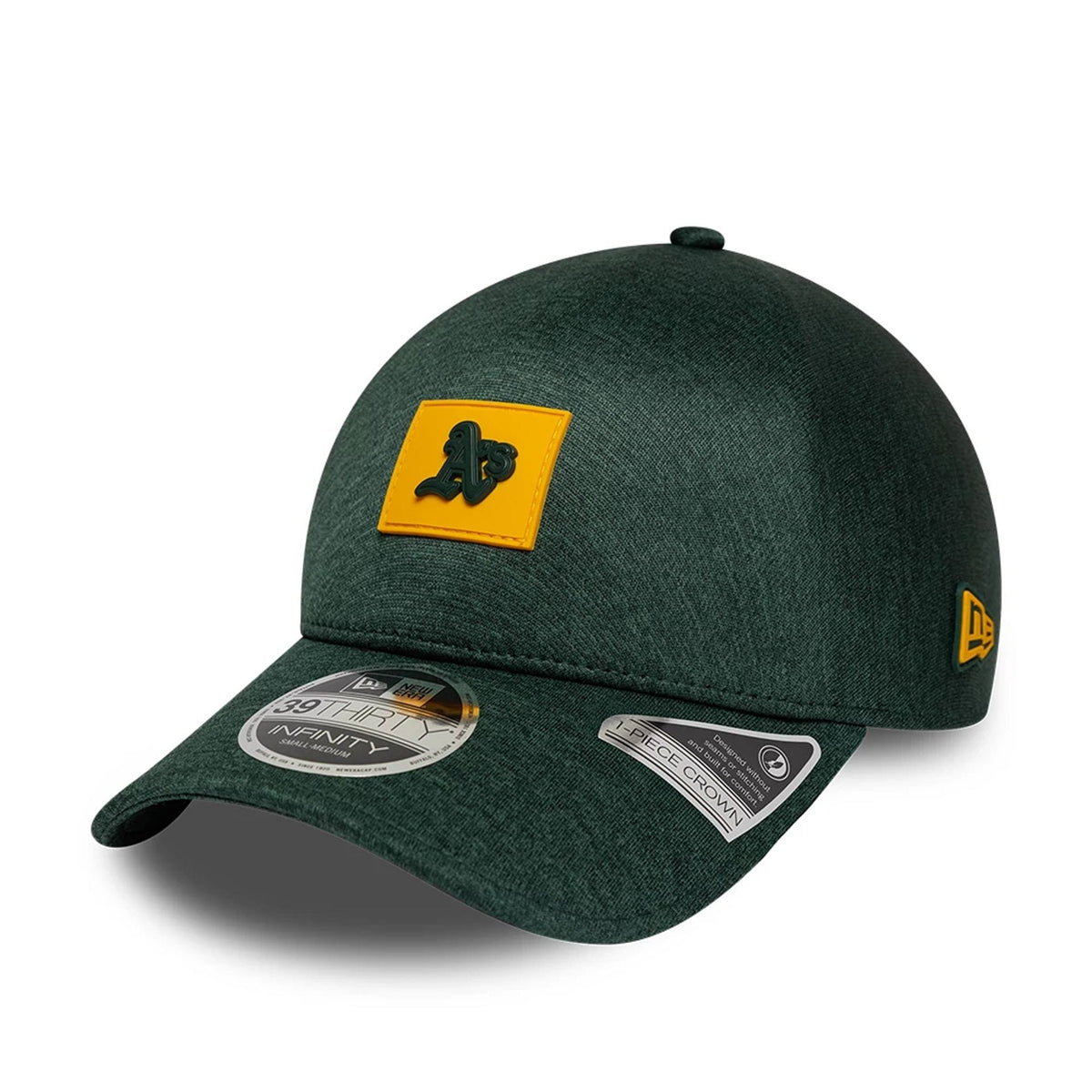 Athletics MLB Clubhouse Dark Green 39THIRTY Infinity Stretch Fit Cap-zelvios