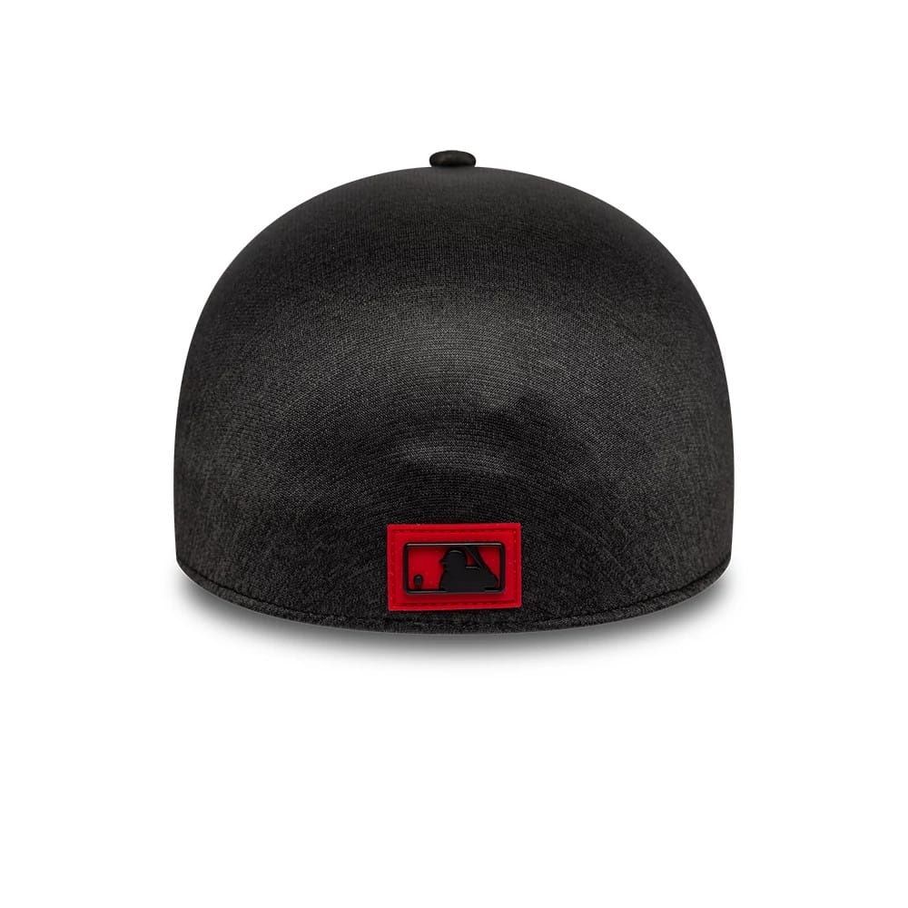Cincinnati Reds MLB Clubhouse Black 39THIRTY Infinity Stretch Fit Cap-kentox