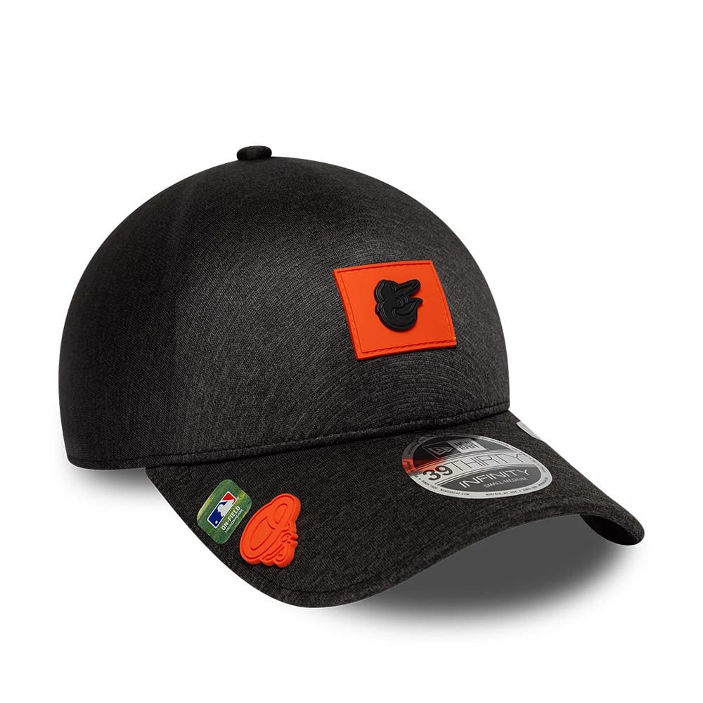 Baltimore Orioles MLB Clubhouse Black 39THIRTY Infinity Stretch Fit Cap-zelvios