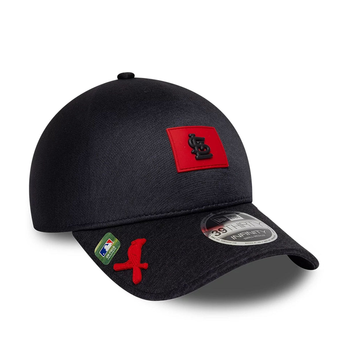 St. Louis Cardinals MLB Clubhouse Black 39THIRTY Infinity Stretch Fit Cap-zelvios