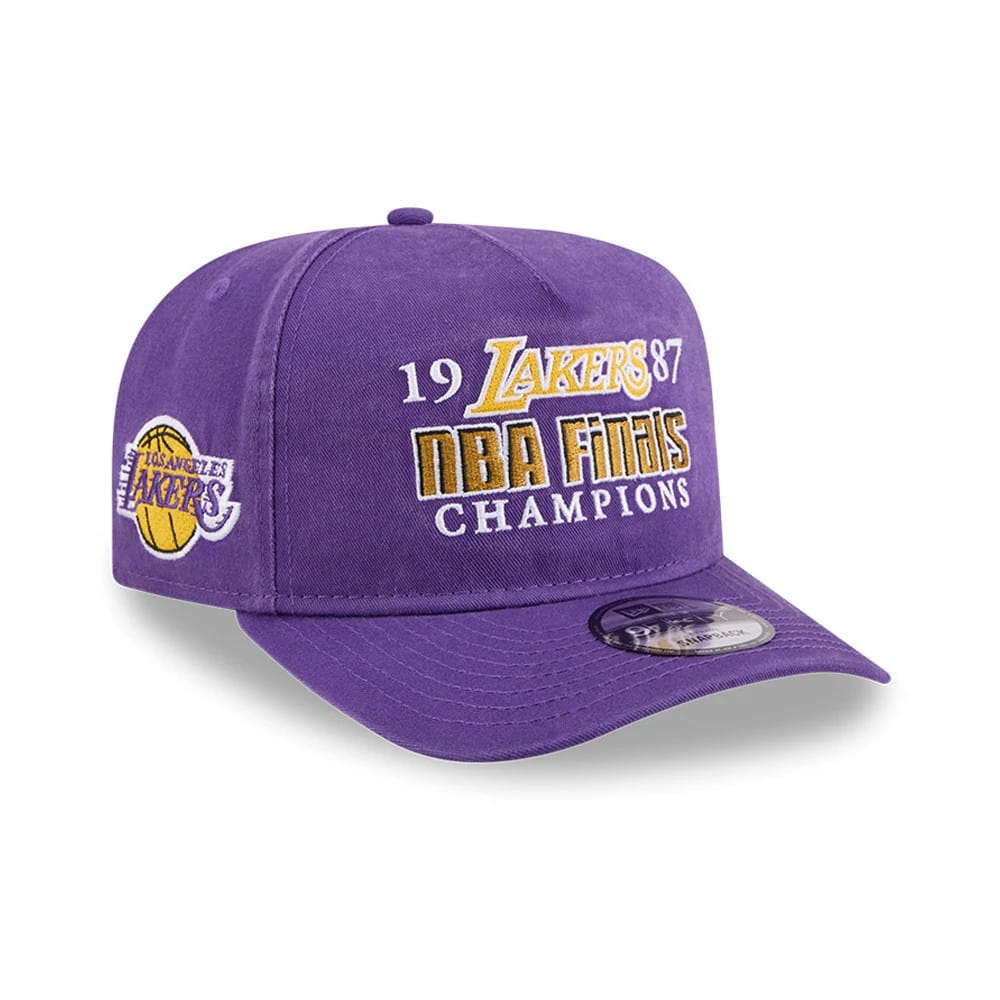 LA Lakers NBA Historic Purple 9FIFTY A-Frame Snapback Adjustable Cap-zelvios