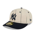 New York Yankees MLB Linen Cream Retro Crown 59FIFTY Fitted Cap-zelvios