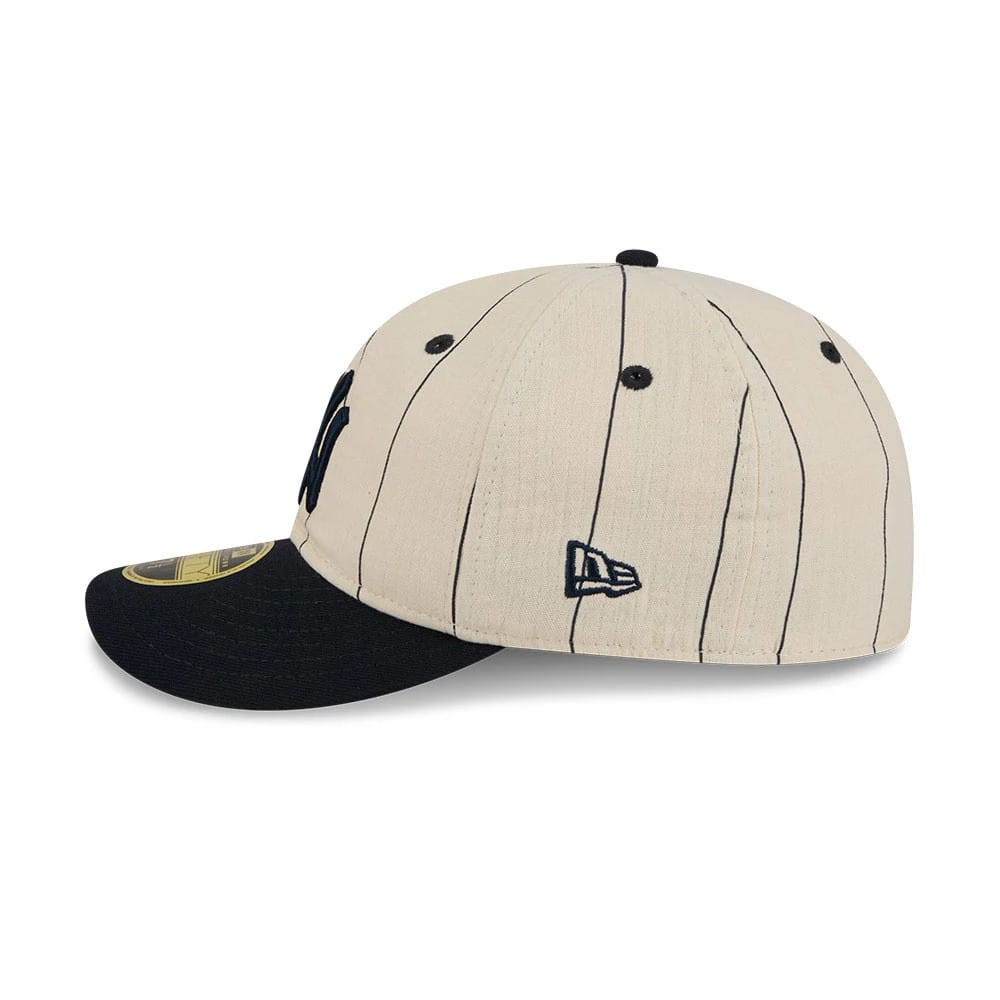 New York Yankees MLB Linen Cream Retro Crown 59FIFTY Fitted Cap-zelvios