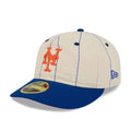 New York Mets MLB Linen Cream Retro Crown 59FIFTY Fitted Cap-zelvios
