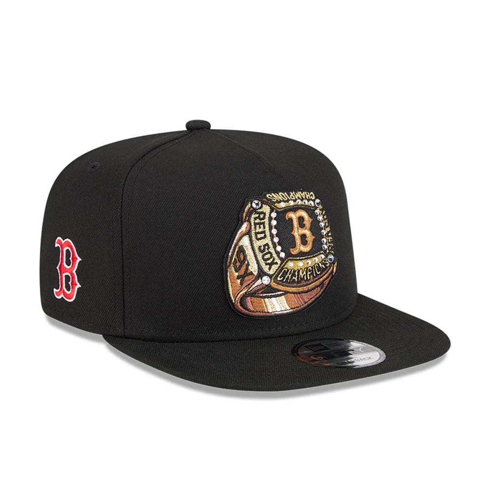 Boston Red Sox MLB Ring Black 9FIFTY A-Frame Snapback Adjustable Cap-zelvios