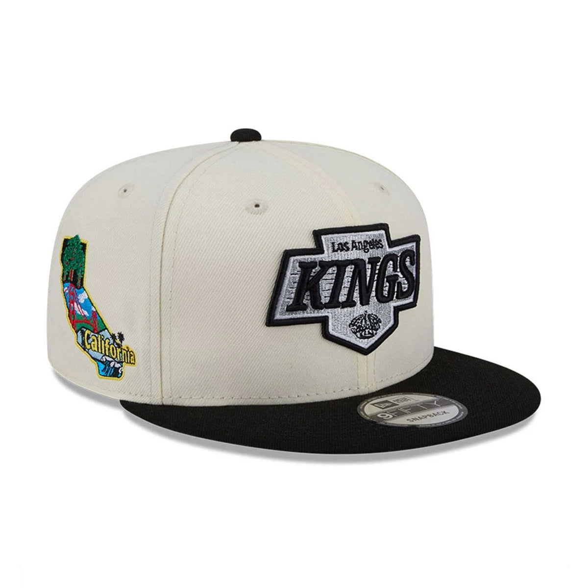 LA Kings NHL Localized White 9FIFTY Snapback Adjustable Cap-zelvios