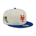 New York Mets MLB Localized White 9FIFTY Snapback Adjustable Cap-zelvios