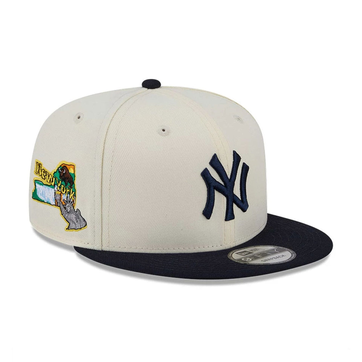 New York Yankees MLB Localized White 9FIFTY Snapback Adjustable Cap-zelvios