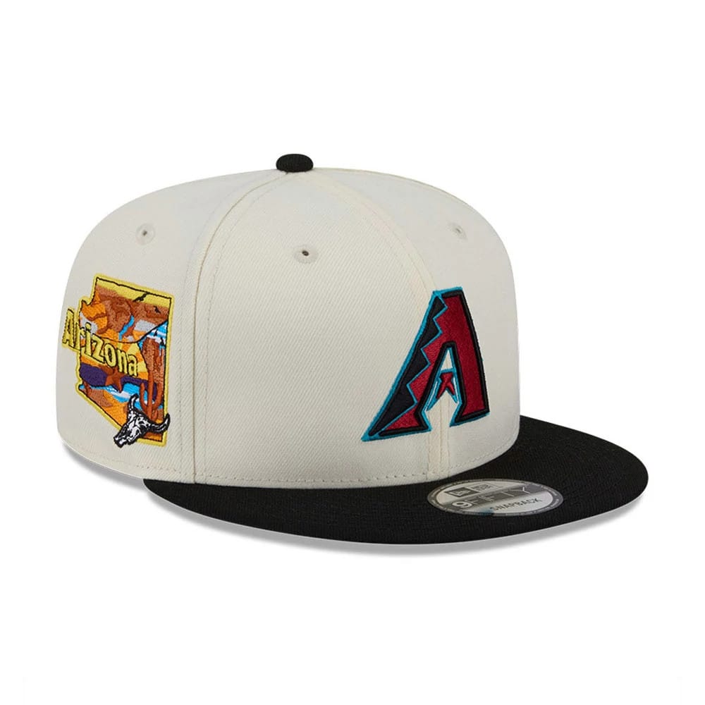 Arizona Diamondbacks MLB Localized White 9FIFTY Snapback Adjustable Cap-zelvios