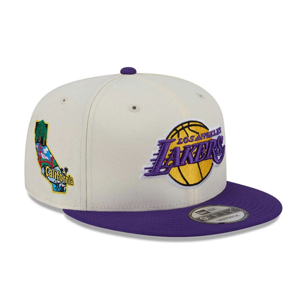 LA Lakers NBA Localized White 9FIFTY Snapback Adjustable Cap-zelvios