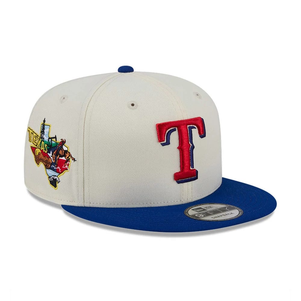 Texas Rangers MLB Localized White 9FIFTY Snapback Adjustable Cap-zelvios