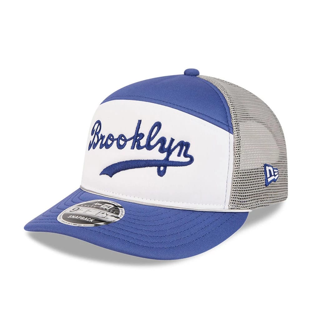 Brooklyn Dodgers MLB Blocked Dark Blue 9FIFTY Split Panel Snapback Cap-zelvios