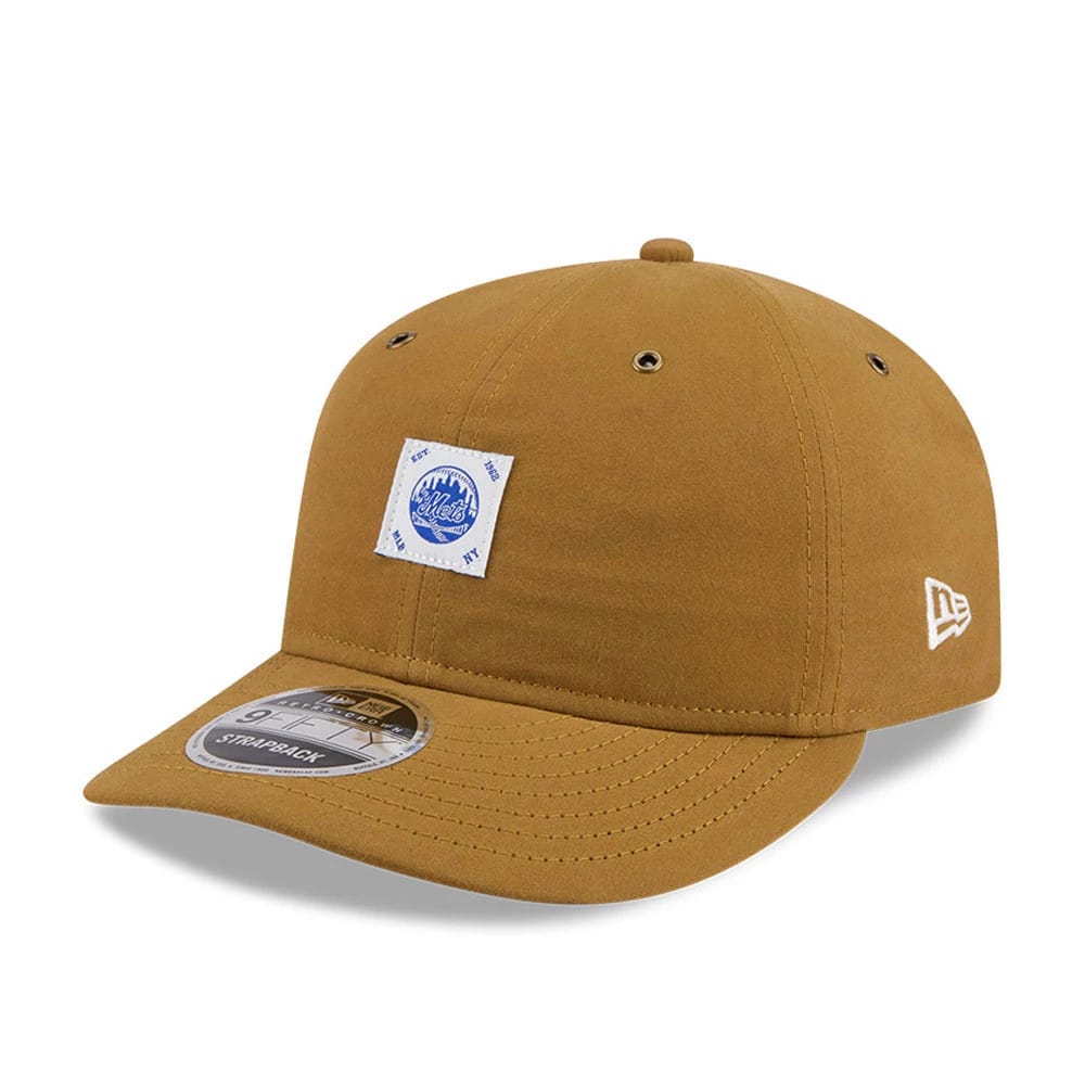 New York Mets MLB Brushed Dark Beige Retro Crown 9FIFTY Adjustable Cap-zelvios